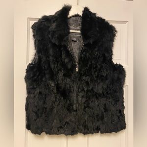 Black Fur Vest